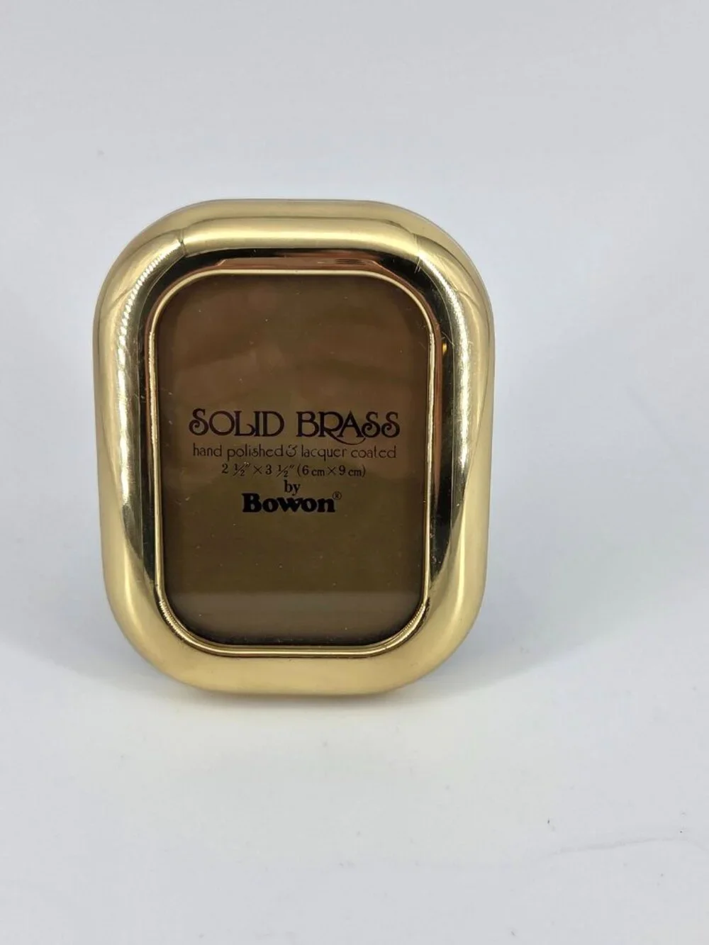 Vintage Solid Brass Small Picture Frame 2.5